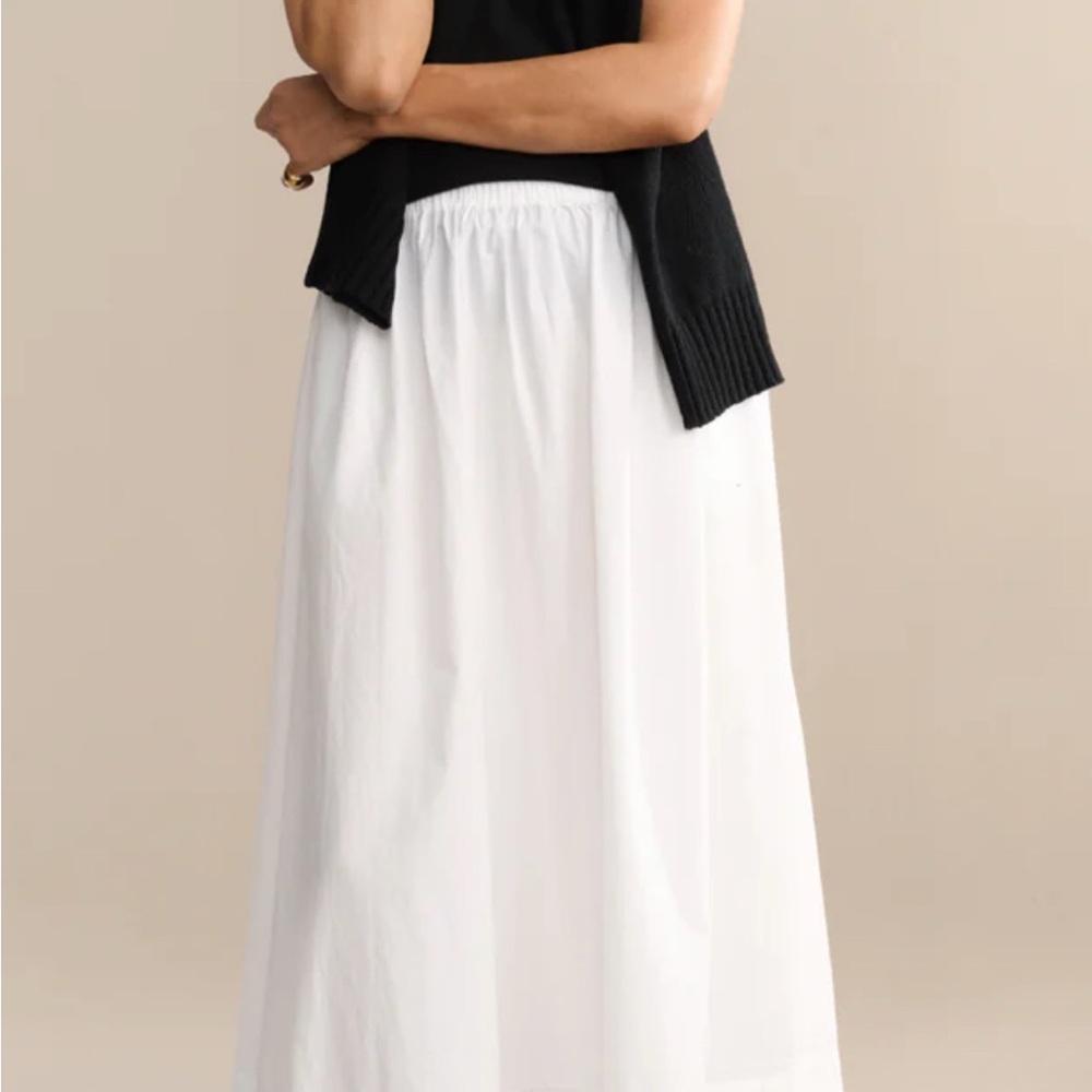 Jenni Kayne White Maxi Lauren Skirt